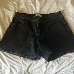 Abercrombie & Fitch Black “Dad Short” Jean Shorts
